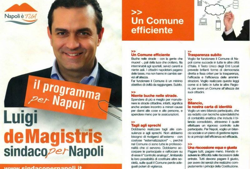 De Magistris manifesto elettorale
