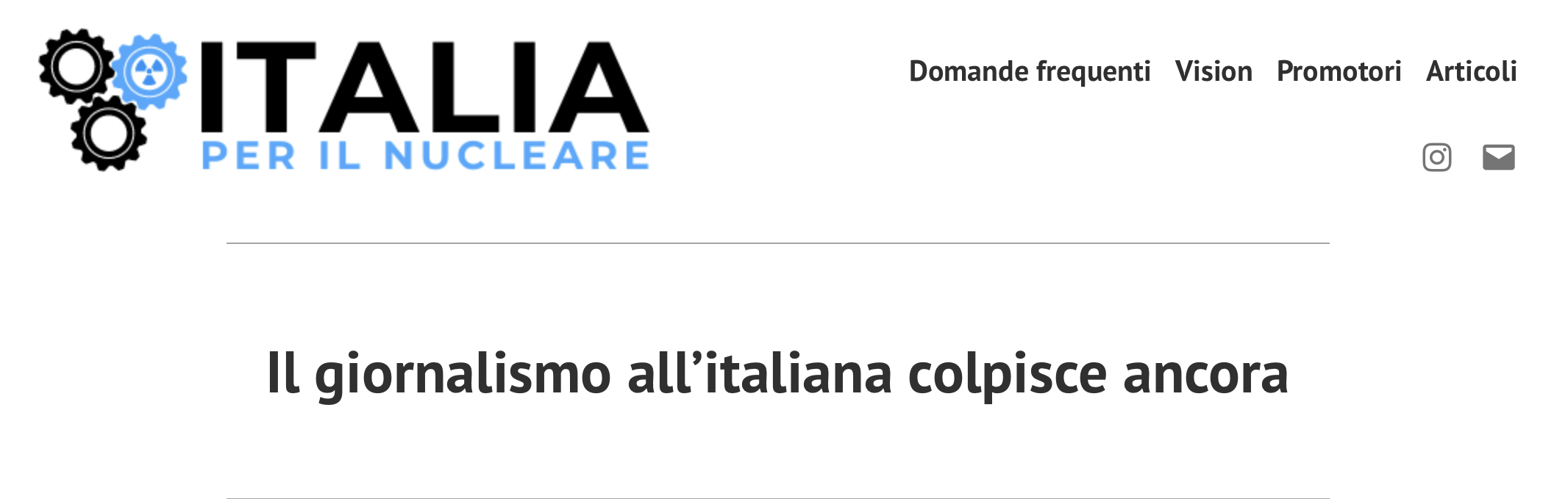 Italia Nucleare si scaglia contro i giornalisti italiani