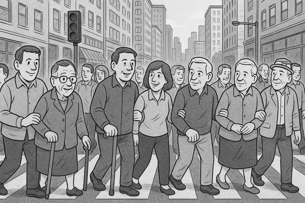 Gli anziani, sempre più longevi, hanno sempre più spesso figli boomer o generazione x a occuparsi di loro