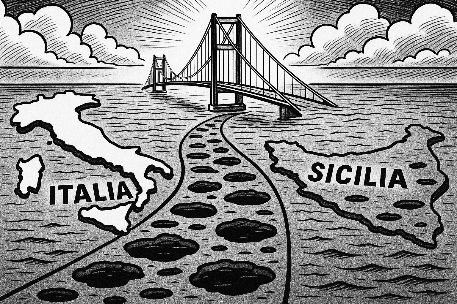 Già vent'anni fa, quando ci si chiedeva come mai in certe zone della Sicilia le strade fossero piene di buche, si spiegava che i fondi per colmarle c'erano, ma erano stati deviati alla causa del Ponte sullo Stretto