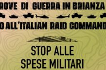 Uno dei manifesti di protesta contro Italian Raid Commando