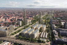 Il rendering dello Scalo di Porta Romana, a Milano, uno dei casi discussi da Radical Flows