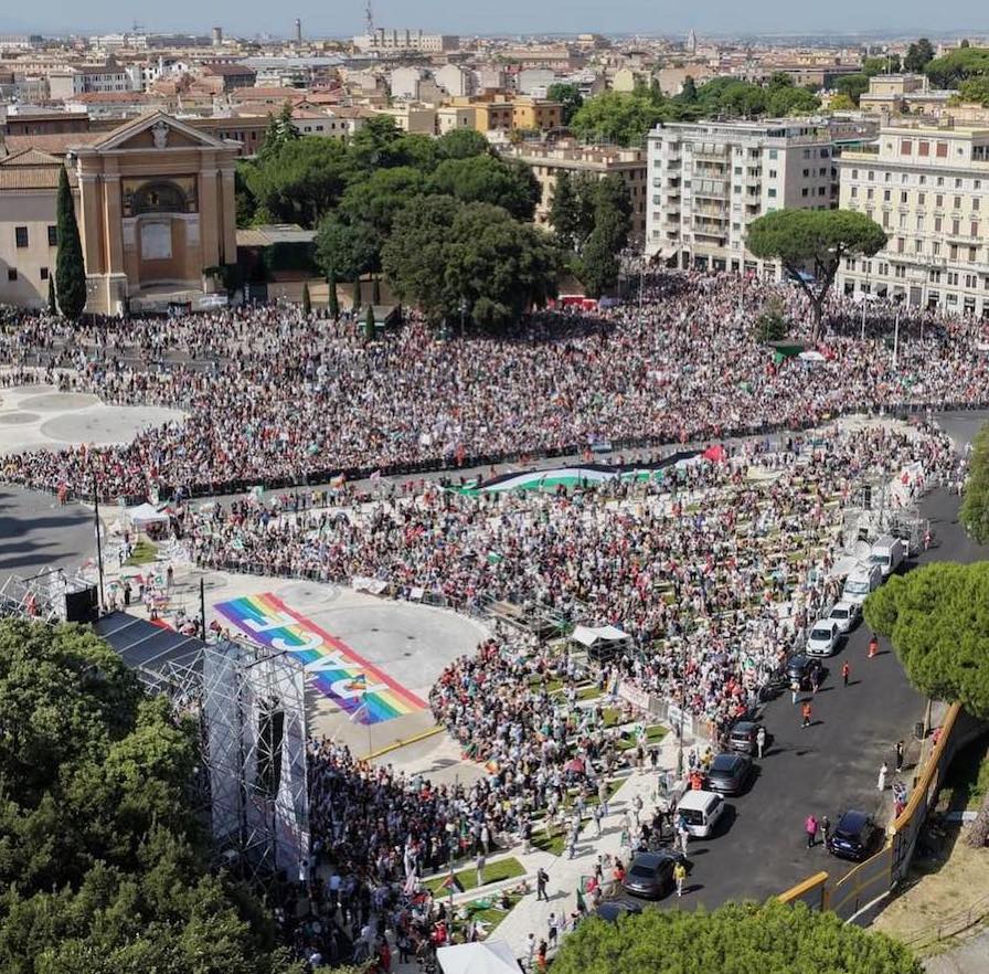 Roma manifestazione 7 giugno 2025 pro Gaza