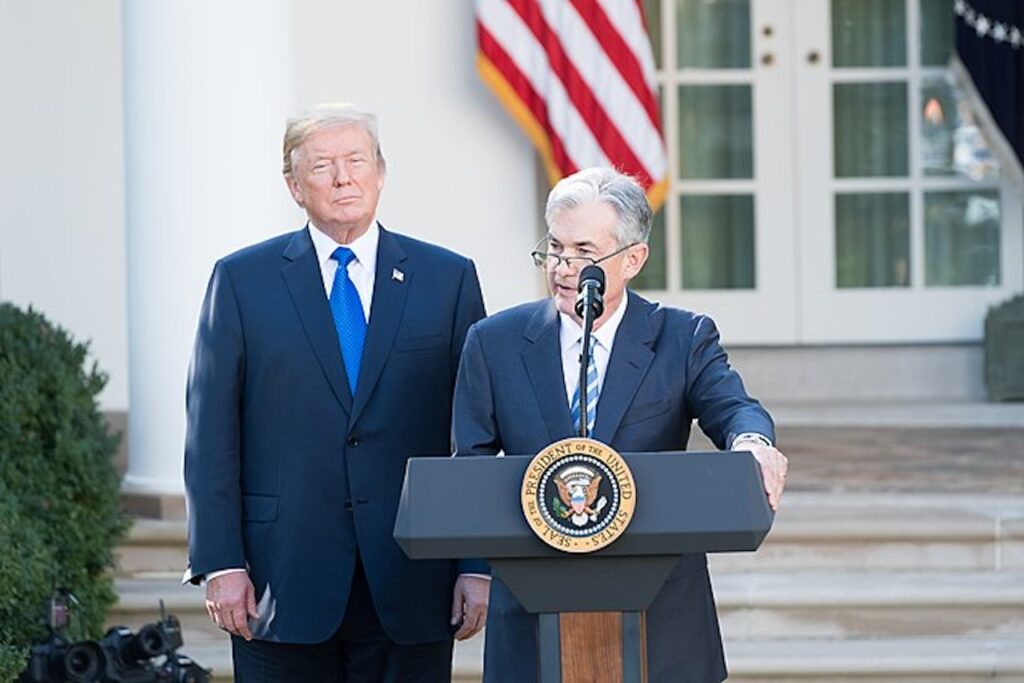 Jerome Powell e Donald Trump