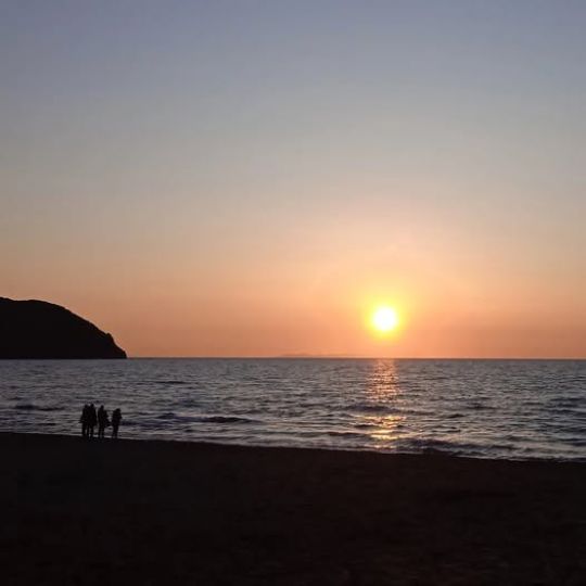 Baratti spiaggia tramonto sole