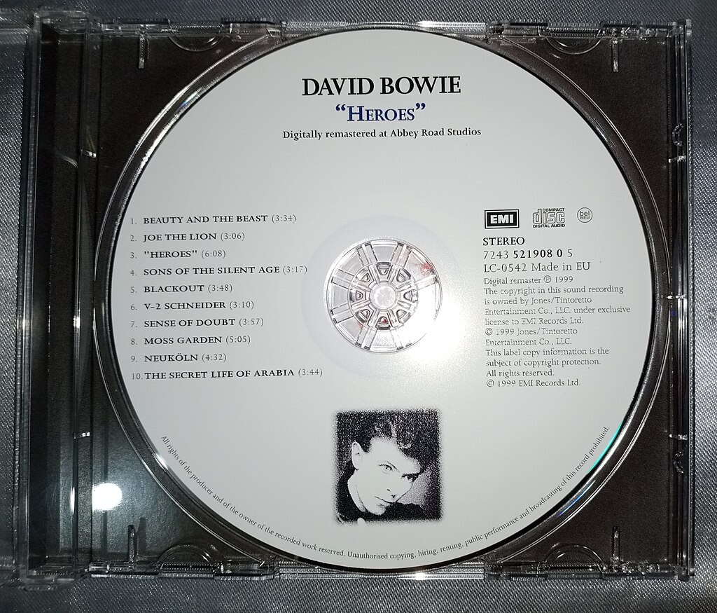 CD dell'album "Heroes” by David Bowie ( ristampa UK-1999).