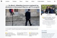 Francia, Lecornu si dimette