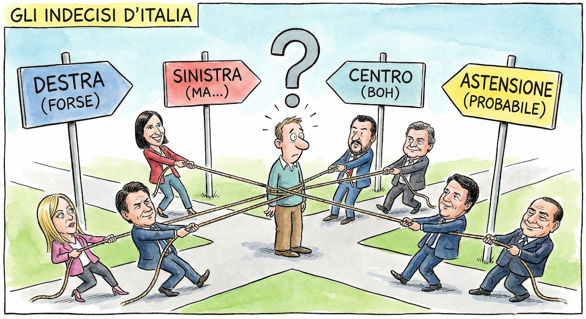 gli indecisi al voto in Italia sono decisivi