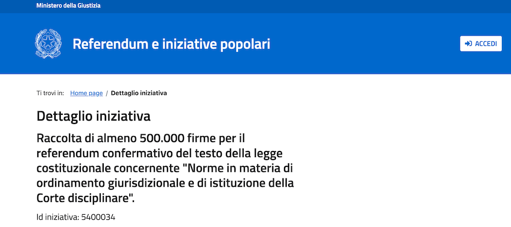 referendum giustizia raccolta firme
