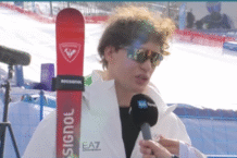 Giovanni Franzoni intervistato dubito dopo la gara che gli ha portato l'argento nella discesa libera alle Olimpiadi di Milano Cortina 2026