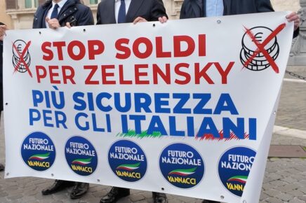 Uno dei cavalli di battaglia per i consenso di Futuro Nazionale e la fine del finanziamento a all'ucraina. Quanto vale nei sondaggi