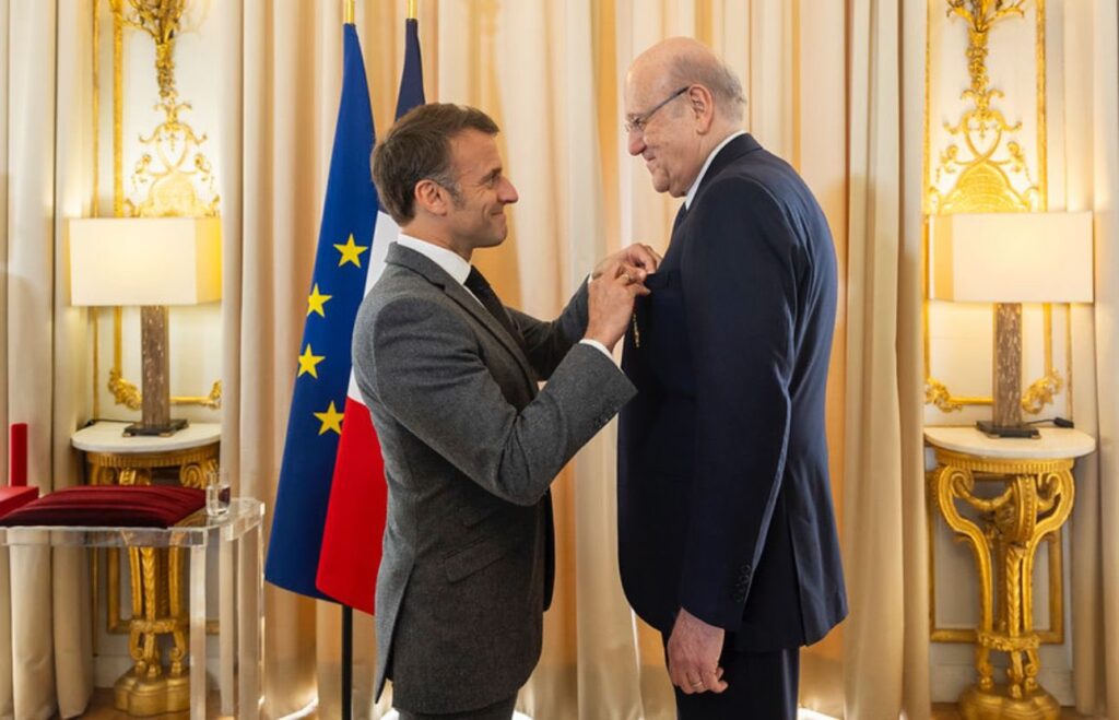 Najib Mikati Emmanuel Macron