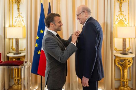 Najib Mikati Emmanuel Macron