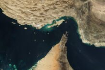 Immagine satellitare dello stretto di Hormuz