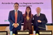 Jacques Moscianese Elena Lucchini e Stefano Lucchini alla presentazione dell'accordo quadro