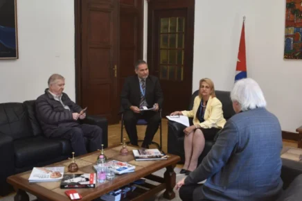 Encuentro de APES (Asociacion de la Prensa Extranjera en Suiza) con la viceministra primera de salud publica de Cuba, Tania Margarita Cruz Hernández, foto Elena Rusca